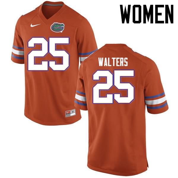 Women's NCAA Florida Gators Brady Walters #25 Stitched Authentic Nike Orange College Football Jersey OFN4265PT